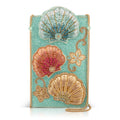 Washed Ashore Beaded Seashell Crossbody Phone Bag