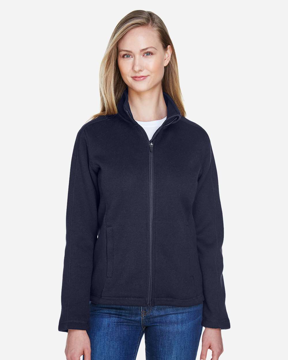 Devon & Jones Women's Bristol Full-Zip Sweater Fleece Jacket - DG793W