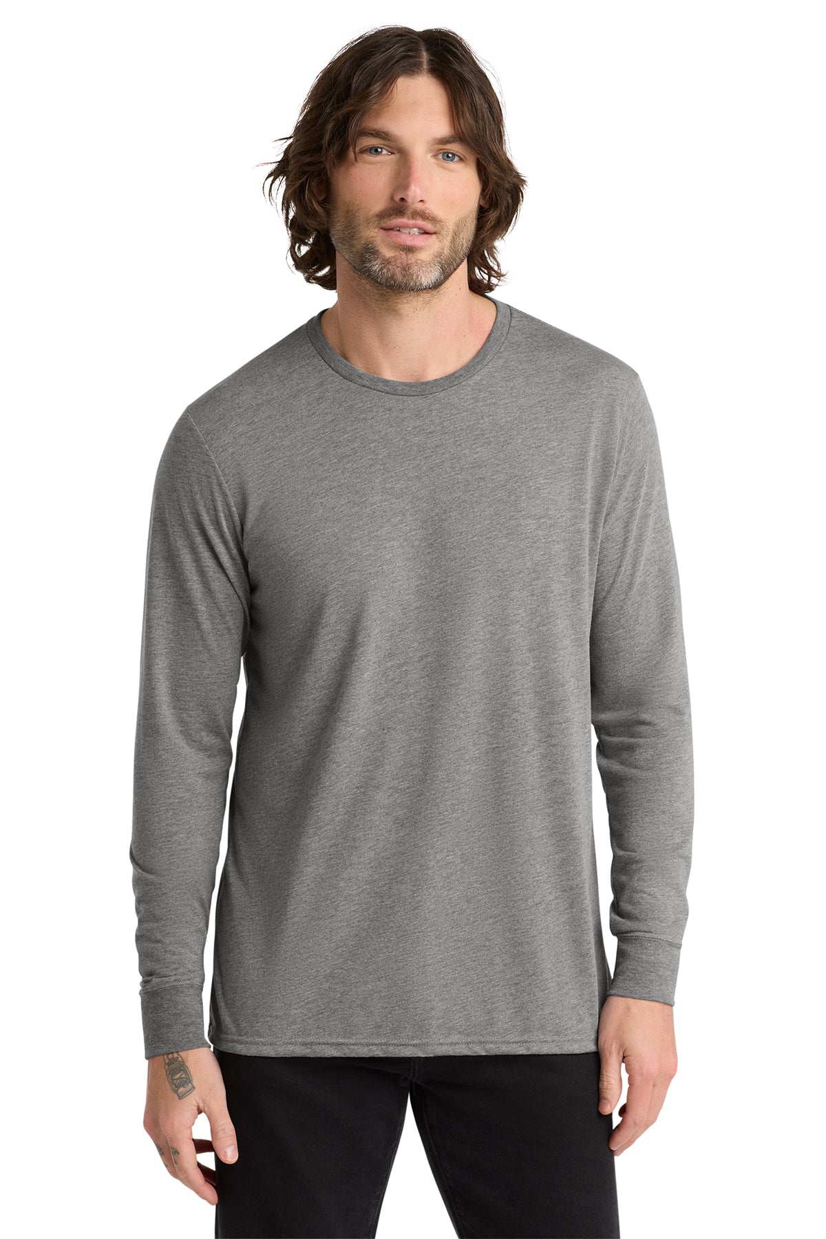 Allmade Unisex Tri-Blend Long Sleeve Tee - Aluminum Grey