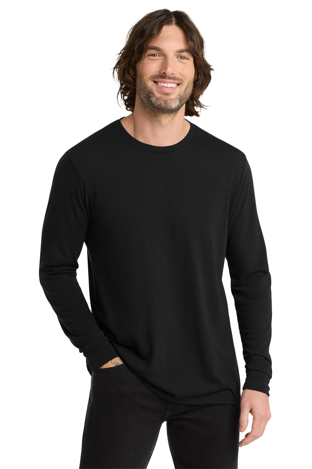 Allmade Unisex Tri-Blend Long Sleeve Tee - Space Black