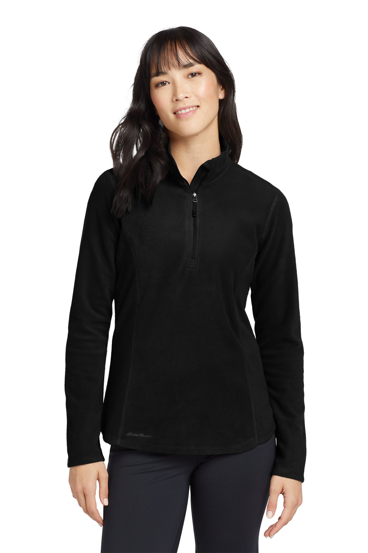 Eddie Bauer® Women's 1/2-Zip Microfleece Jacket - Black