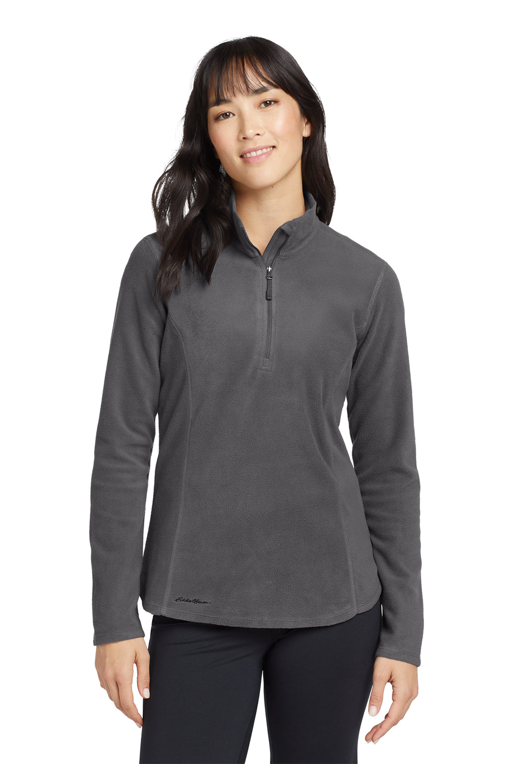 Eddie Bauer® Women's 1/2-Zip Microfleece Jacket - Grey Steel