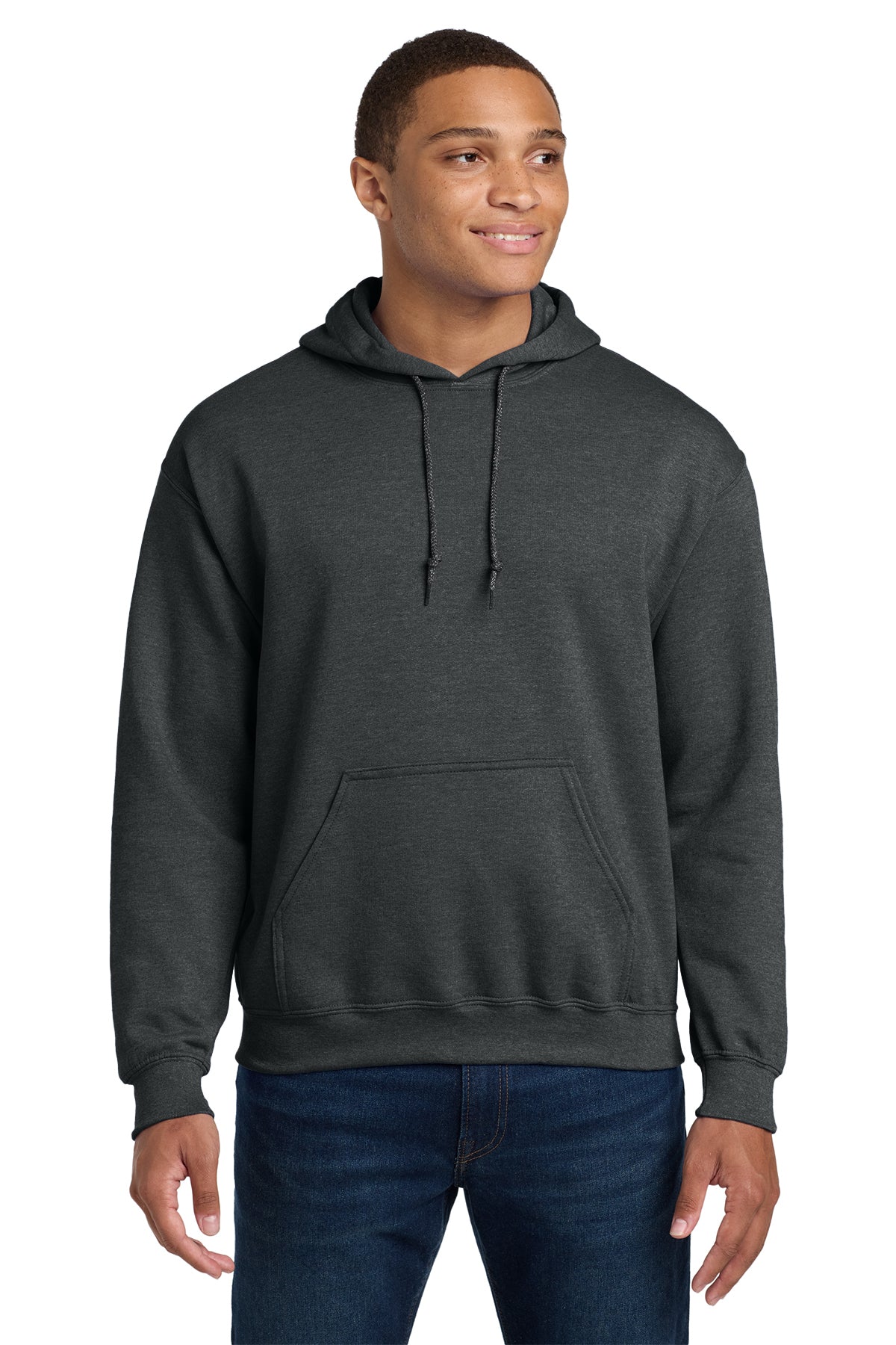 Gildan 18500 Heavy Blend Hooded Sweatshirt - Fan Charcoal Heather