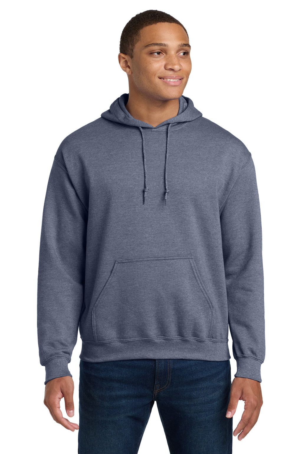 Gildan 18500 Heavy Blend Hooded Sweatshirt - Heather Dark Navy