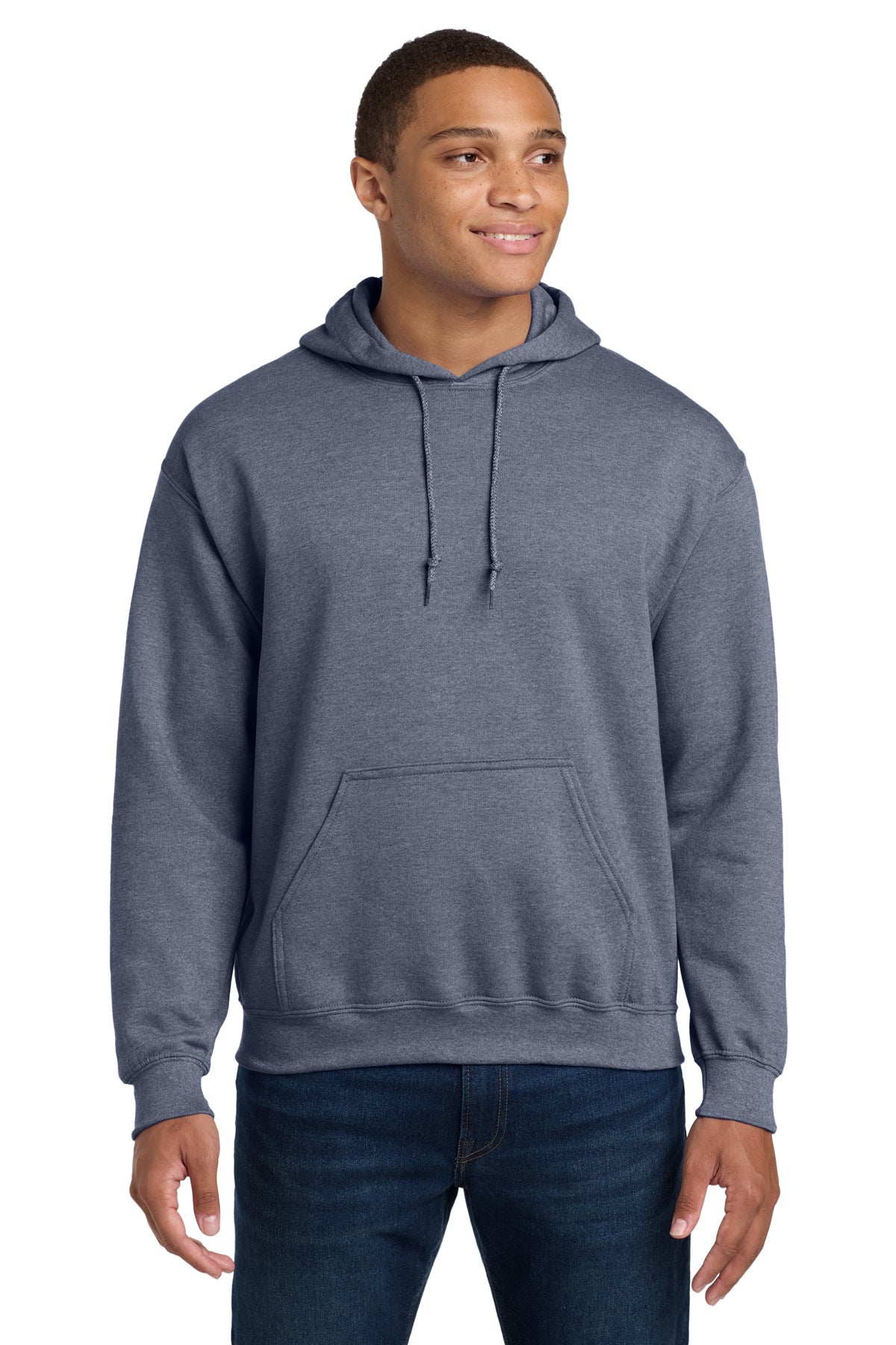Gildan 18500 Heavy Blend Hooded Sweatshirt - Heather Dark Navy