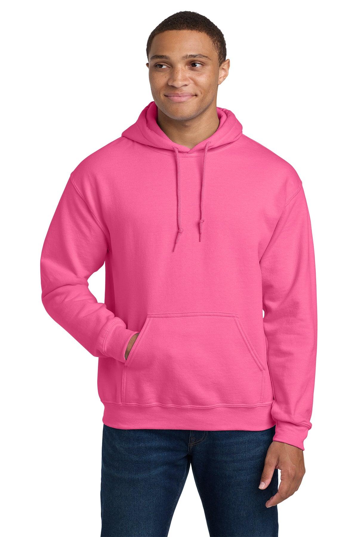 Gildan 18500 Heavy Blend Hooded Sweatshirt - Safety Pink