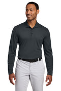 Nike Dri-FIT Micro Pique 2.0 Long Sleeve Polo - Anthracite