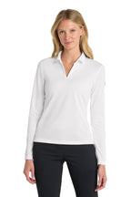 Nike Women's Dri-FIT Micro Pique 2.0 Long Sleeve Polo - White