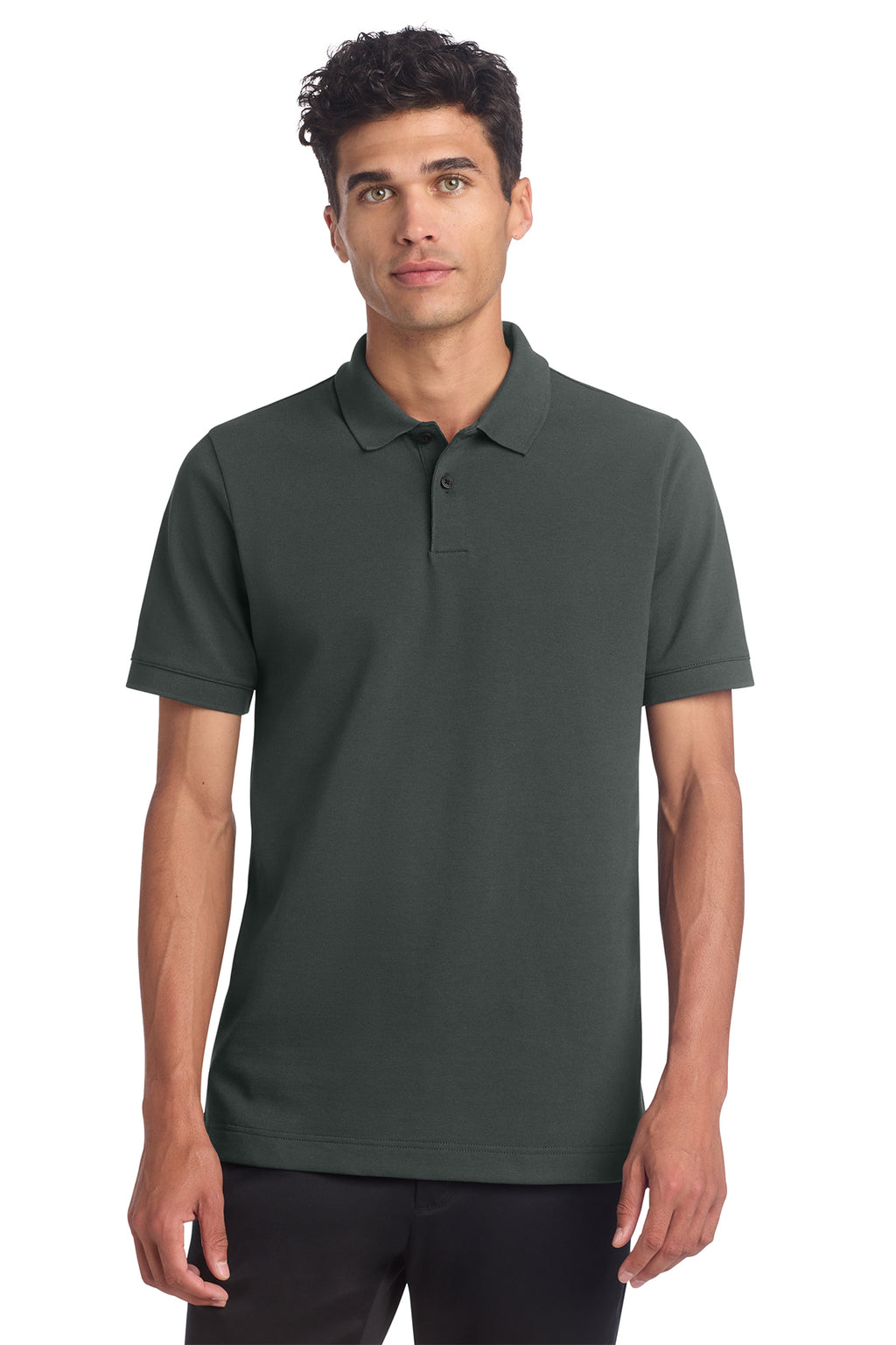 Mercer+Mettle® Stretch Heavyweight Pique Polo - Anchor Grey