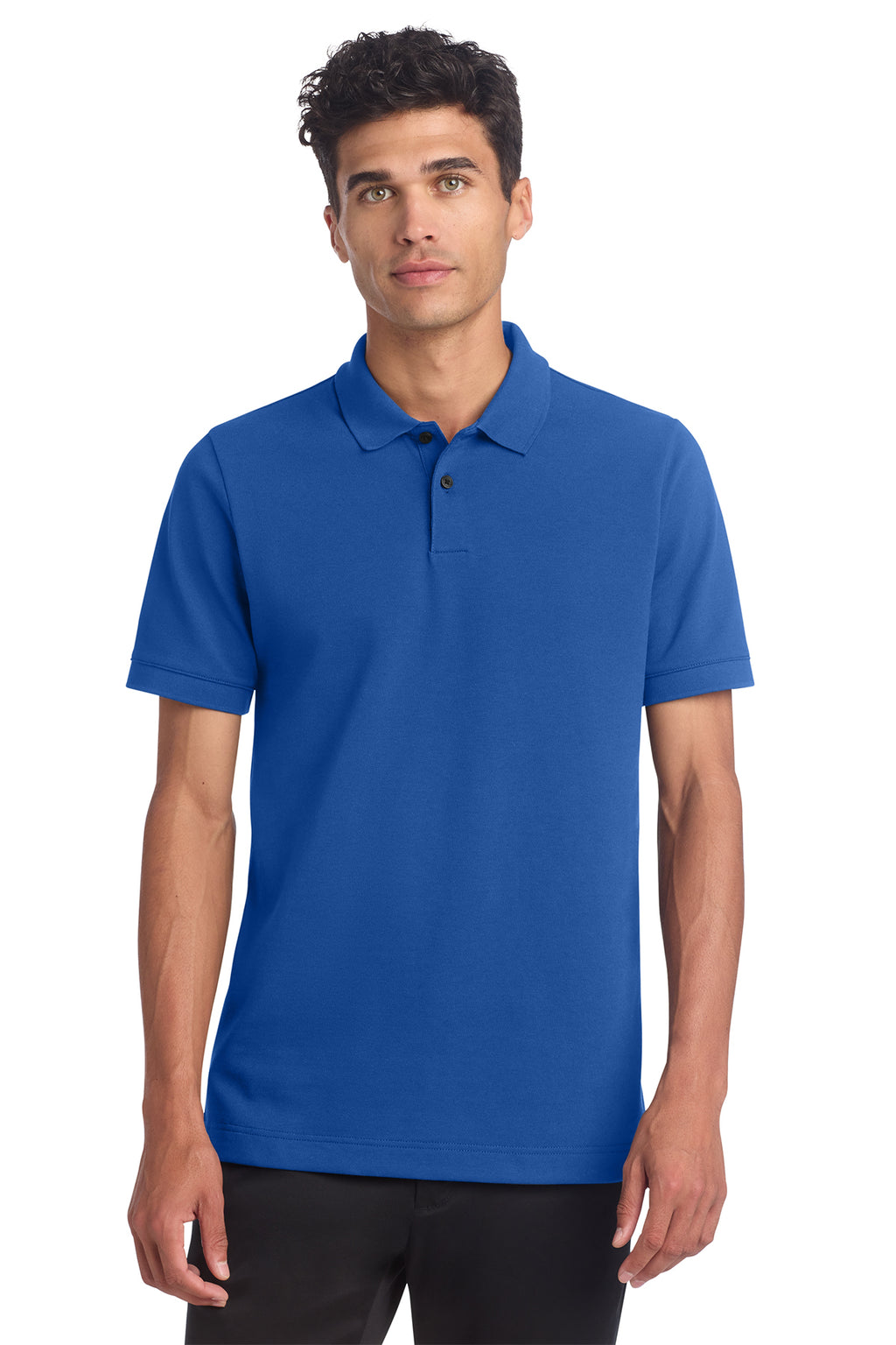 Mercer+Mettle® Stretch Heavyweight Pique Polo - Blue Note