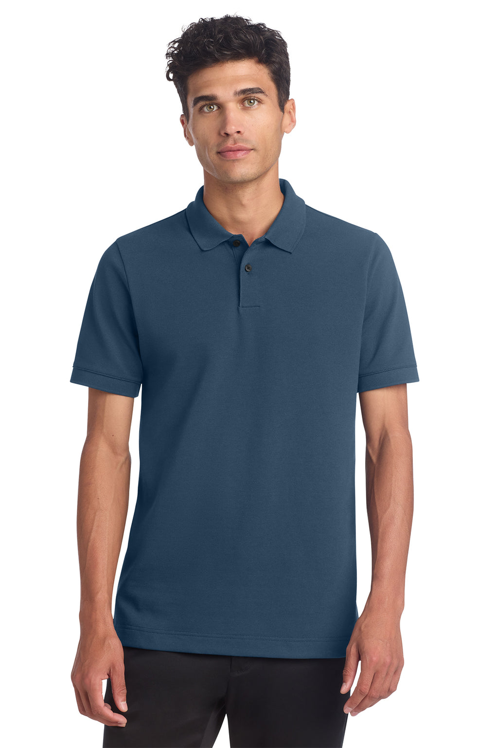 Mercer+Mettle® Stretch Heavyweight Pique Polo - Insignia Blue
