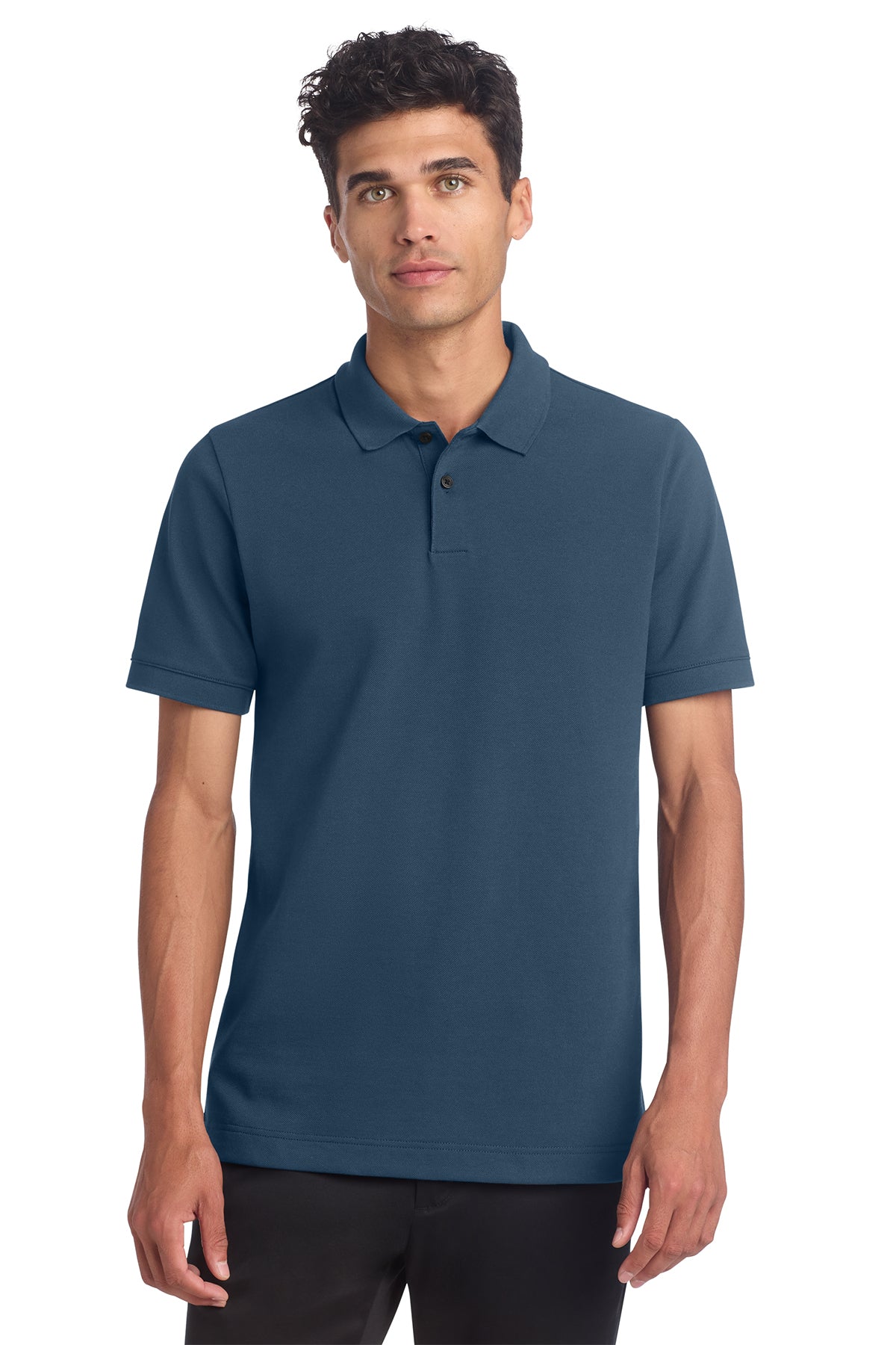 Mercer+Mettle® Stretch Heavyweight Pique Polo - Insignia Blue