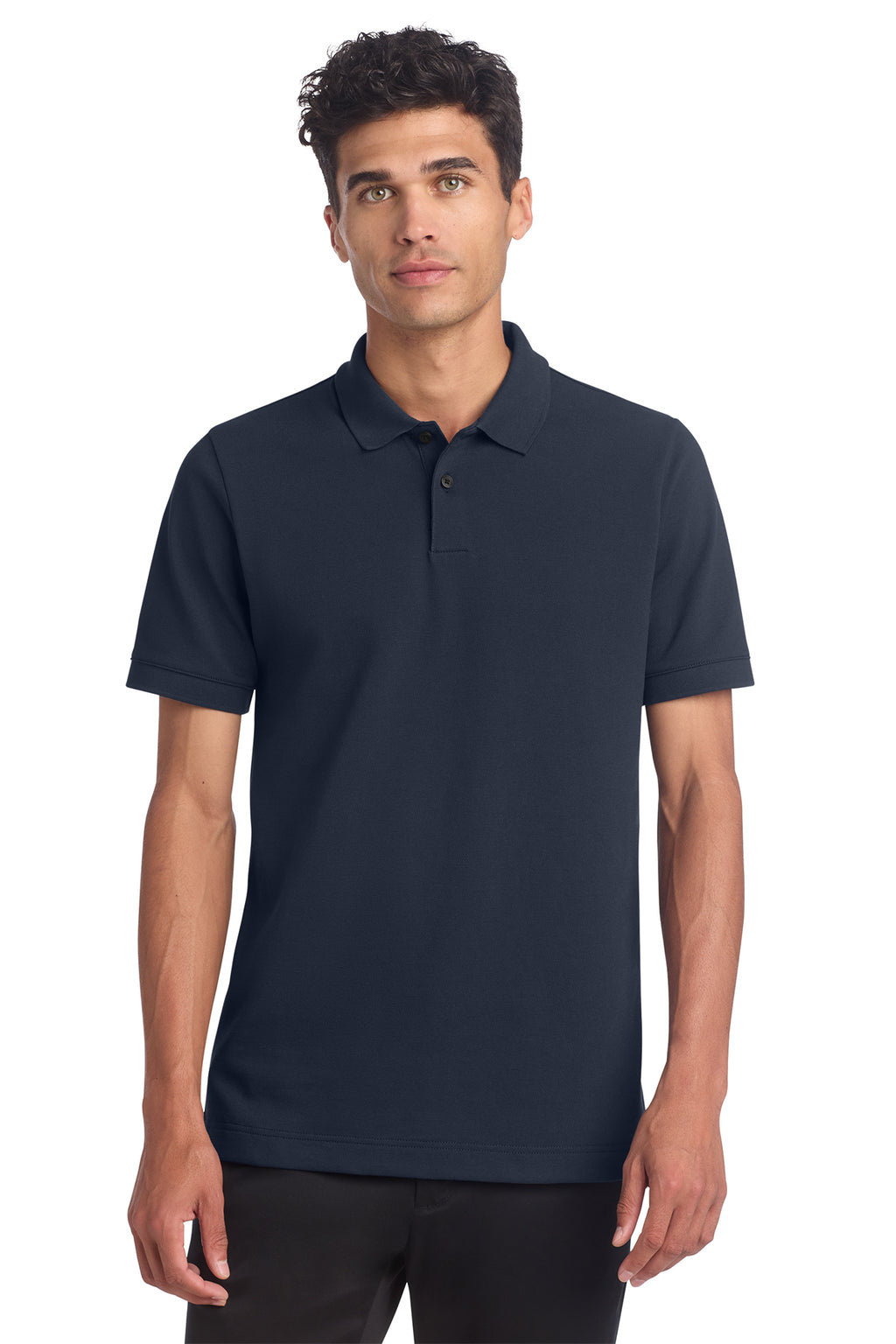 Mercer+Mettle® Stretch Heavyweight Pique Polo - Night Navy