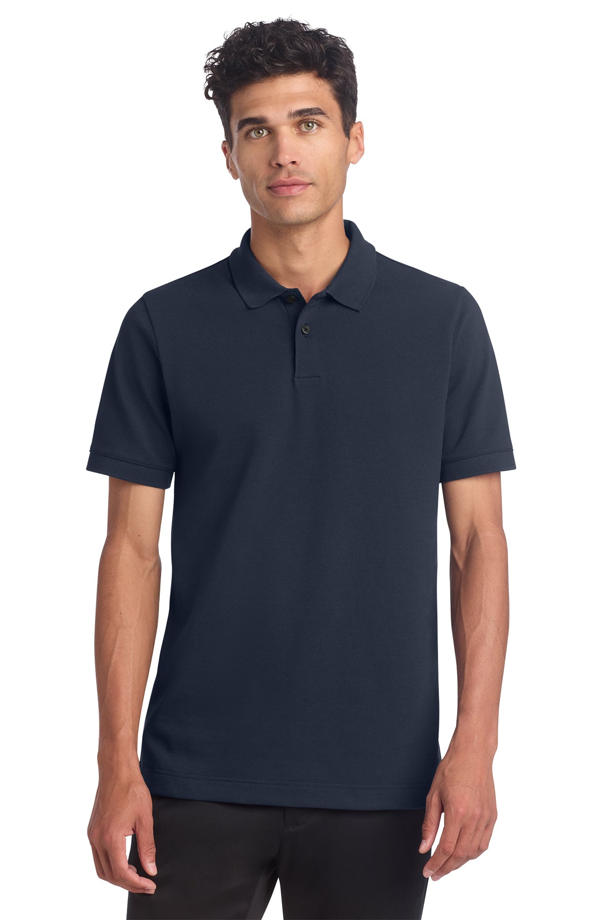 Mercer+Mettle® Stretch Heavyweight Pique Polo - Night Navy