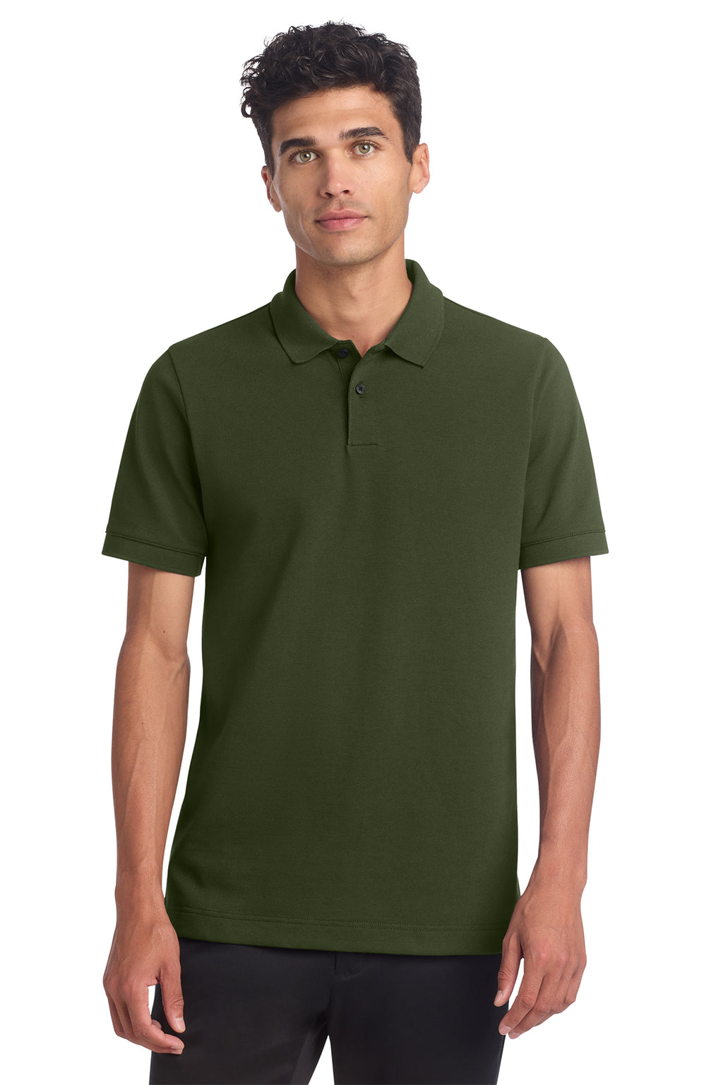 Mercer+Mettle® Stretch Heavyweight Pique Polo - Townsend Green