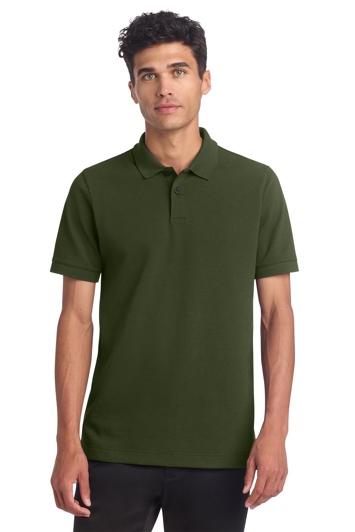 Mercer+Mettle® Stretch Heavyweight Pique Polo - Townsend Green