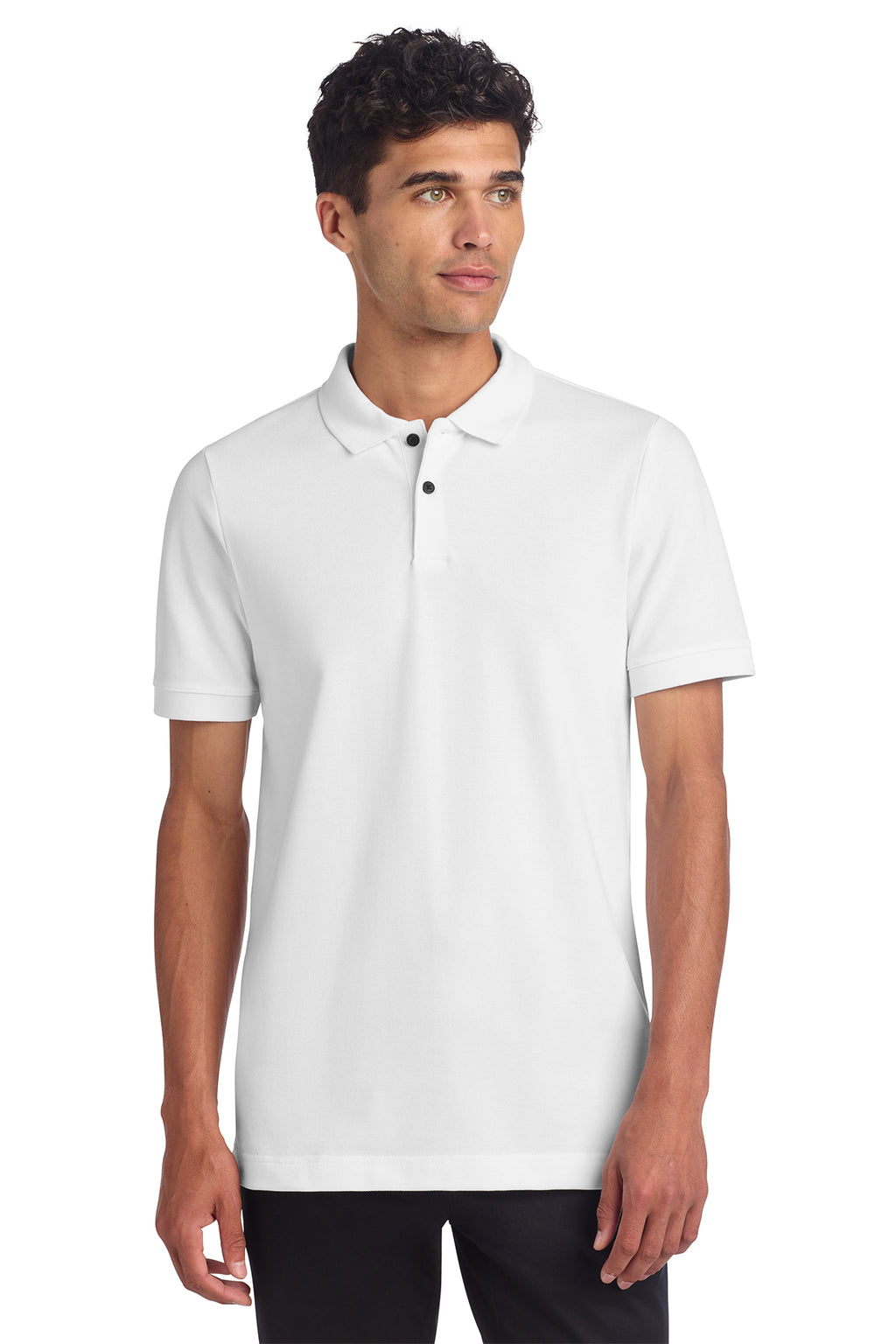 Mercer+Mettle® Stretch Heavyweight Pique Polo - White