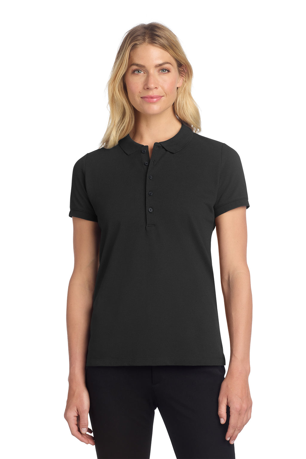 Mercer+Mettle® Women's Stretch Heavyweight Pique Polo - Deep Black
