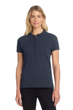 Mercer+Mettle® Women's Stretch Heavyweight Pique Polo - Night Navy