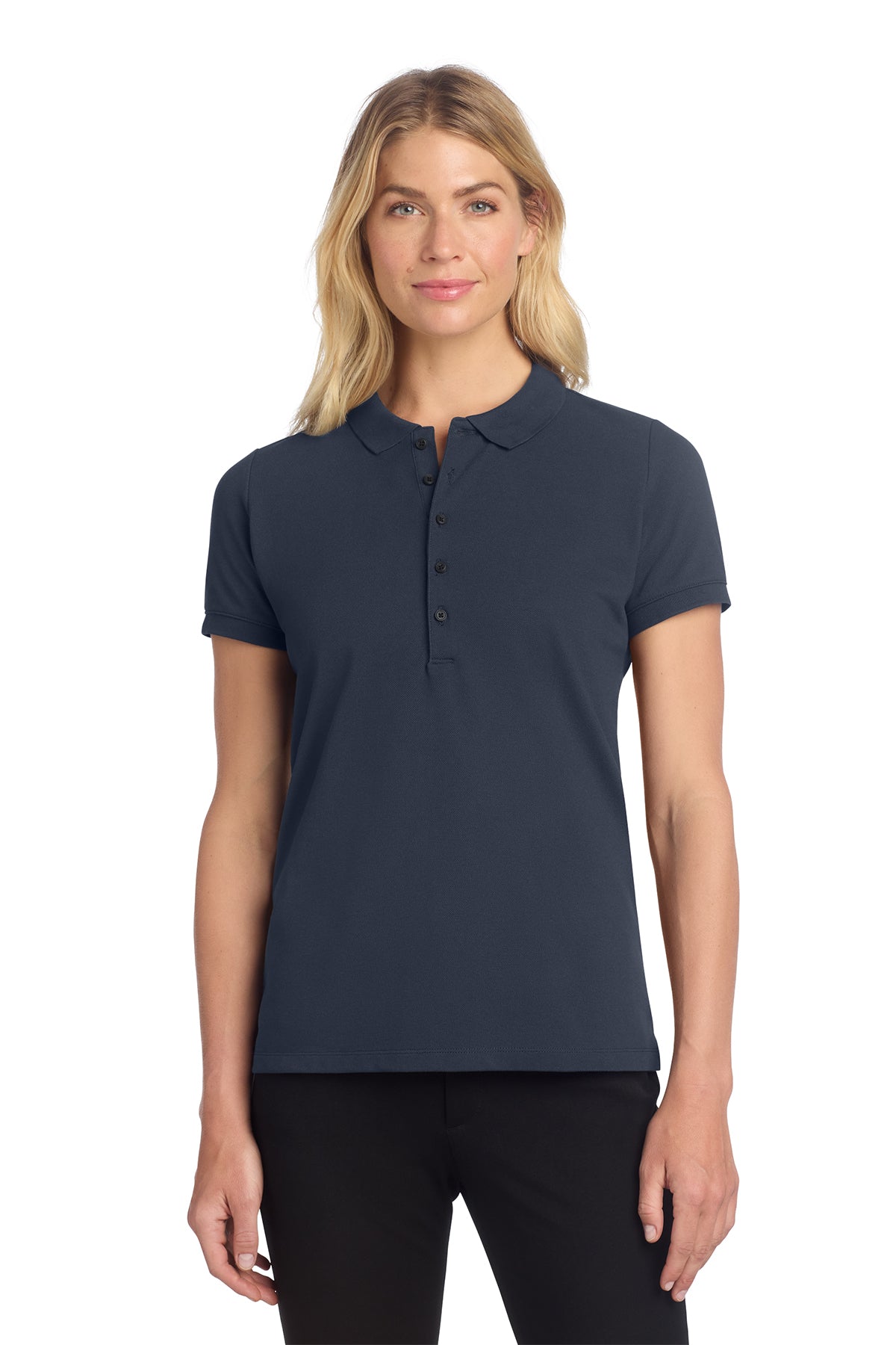 Mercer+Mettle® Women's Stretch Heavyweight Pique Polo - Night Navy