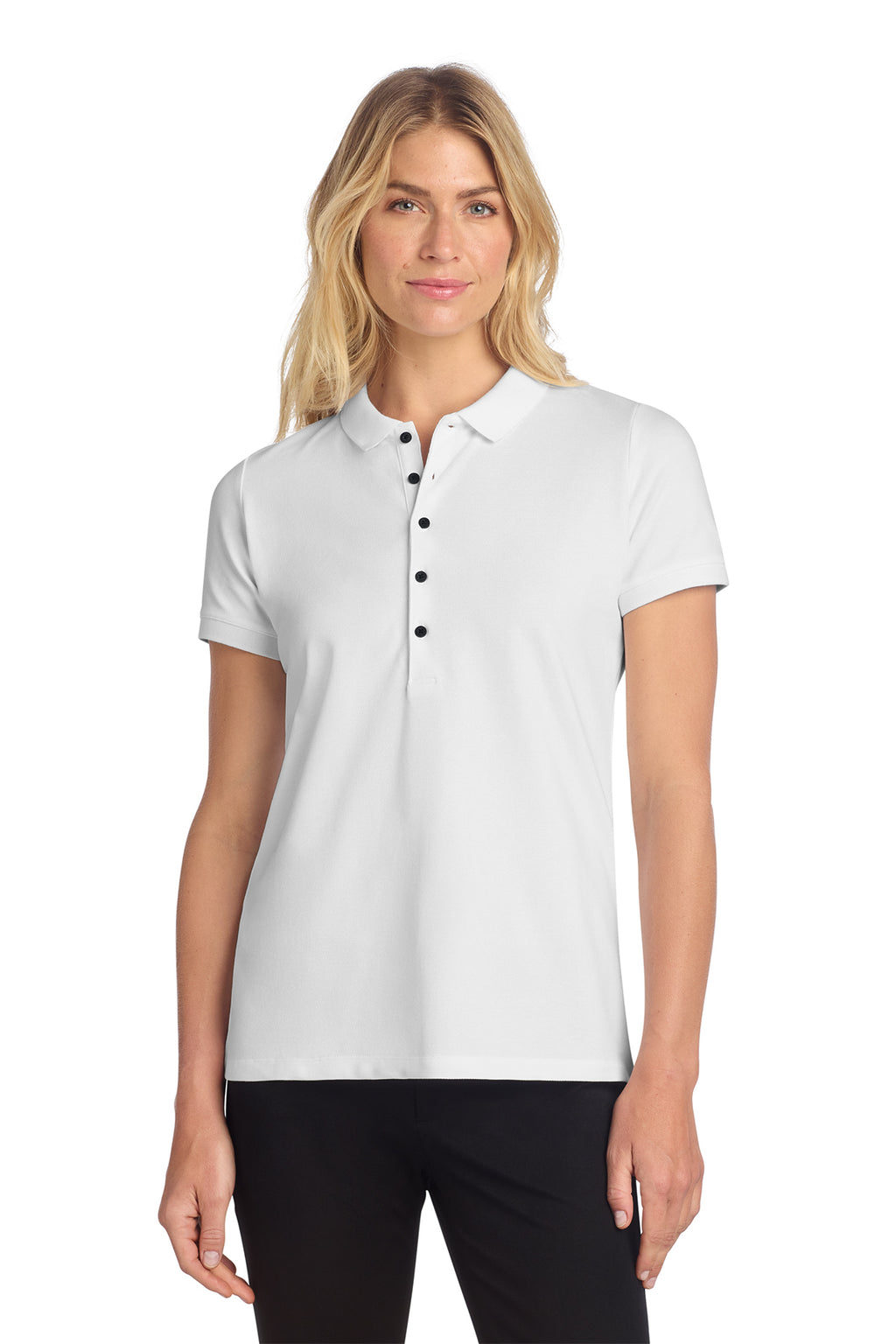 Mercer+Mettle® Women's Stretch Heavyweight Pique Polo - White