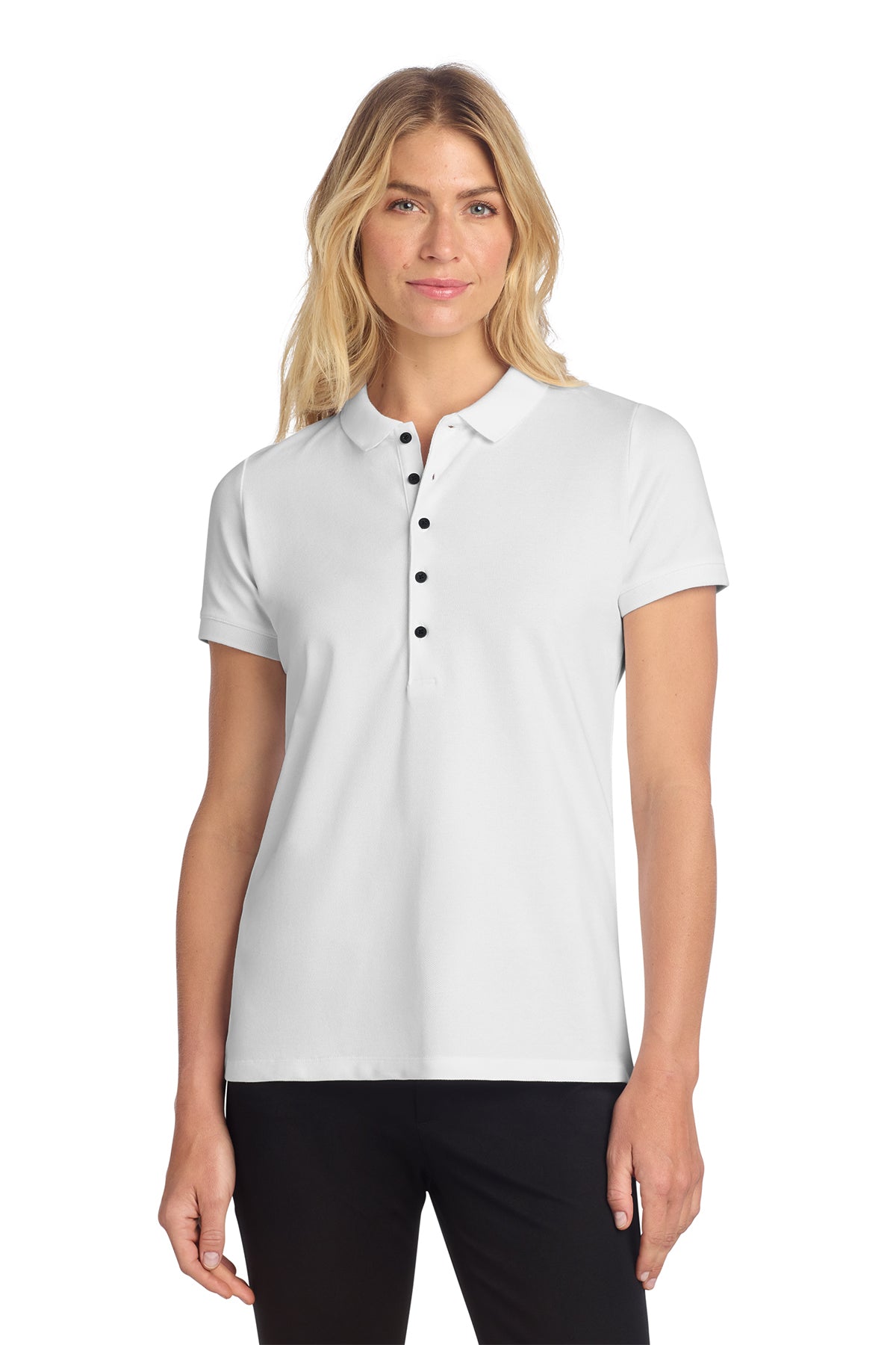 Mercer+Mettle® Women's Stretch Heavyweight Pique Polo - White