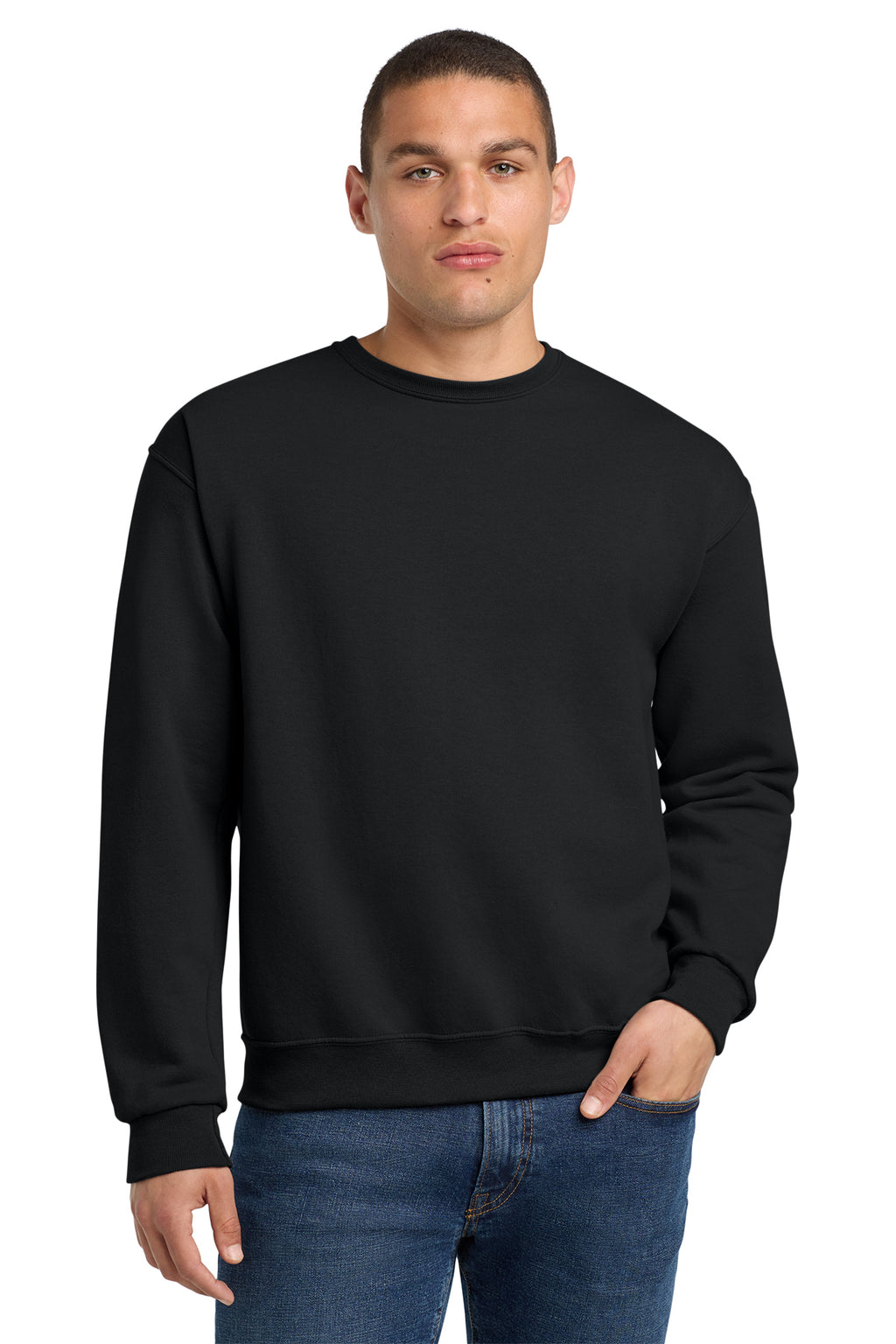Jerzees 562M NuBlend Crewneck Sweatshirt - Black