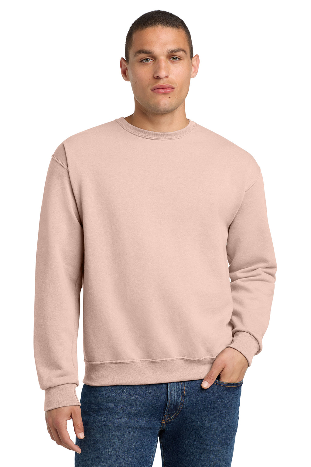 Jerzees 562M NuBlend Crewneck Sweatshirt - Blush Pink