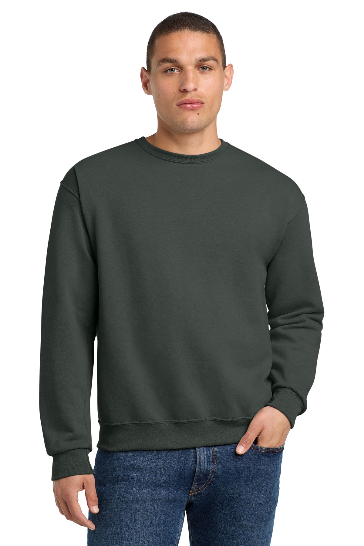 Jerzees 562M NuBlend Crewneck Sweatshirt - Charcoal Grey