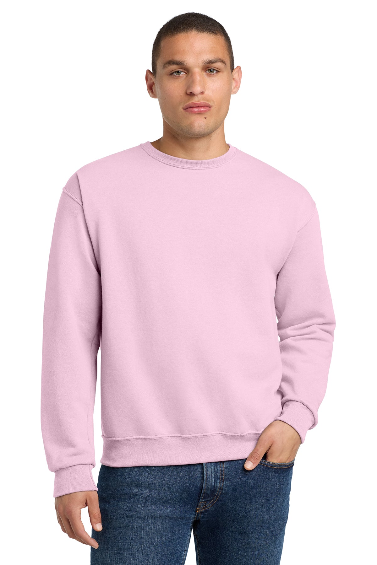 Jerzees 562M NuBlend Crewneck Sweatshirt - Classic Pink