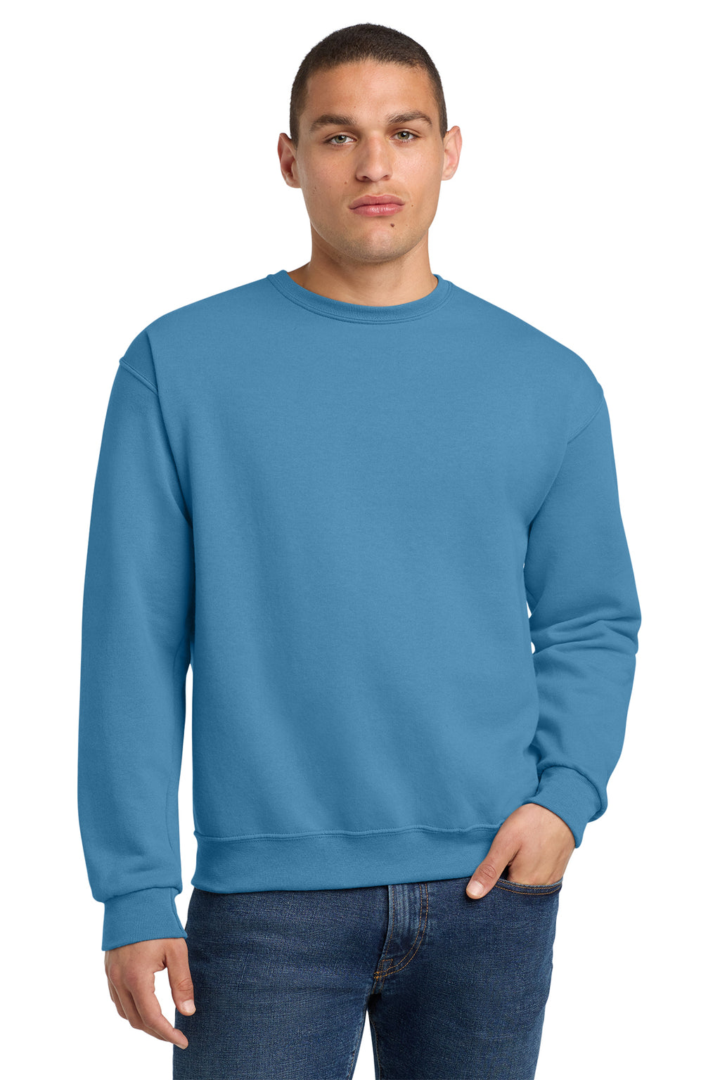 Jerzees 562M NuBlend Crewneck Sweatshirt - Columbia Blue