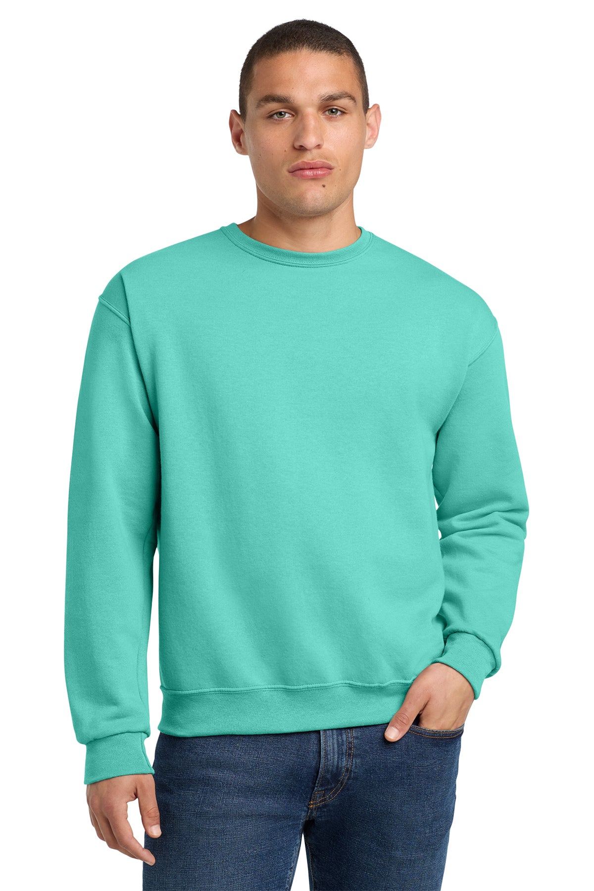 Jerzees 562M NuBlend Crewneck Sweatshirt - Cool Mint