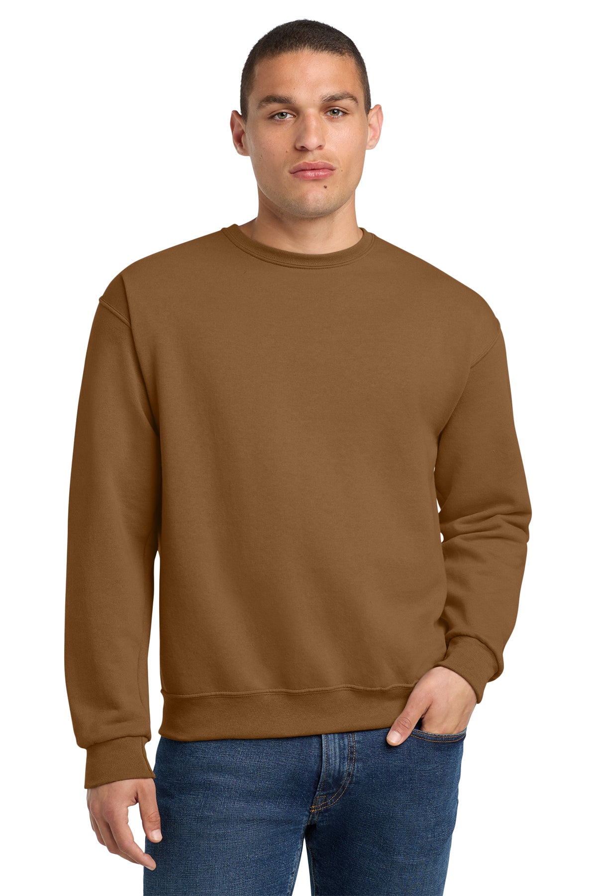 Jerzees 562M NuBlend Crewneck Sweatshirt - Golden Pecan