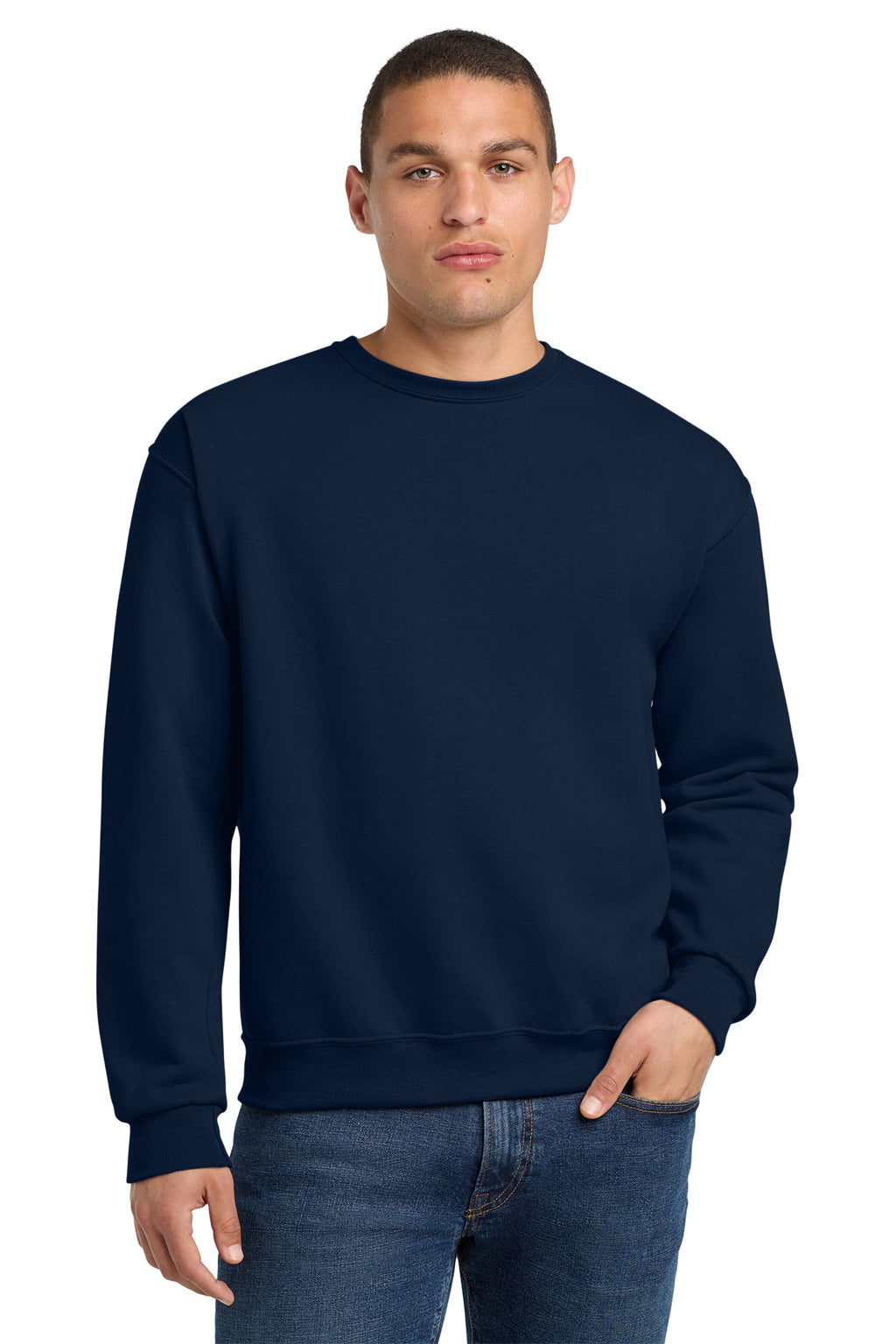 Jerzees 562M NuBlend Crewneck Sweatshirt - J. Navy