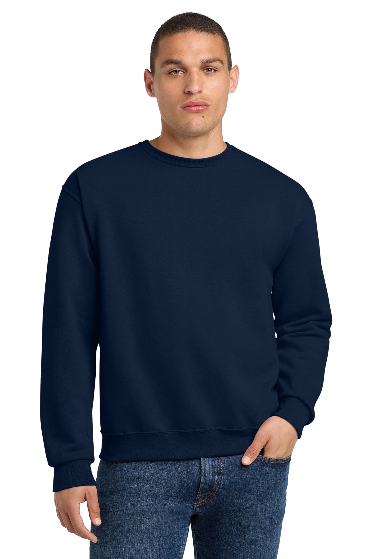 Jerzees 562M NuBlend Crewneck Sweatshirt - J. Navy