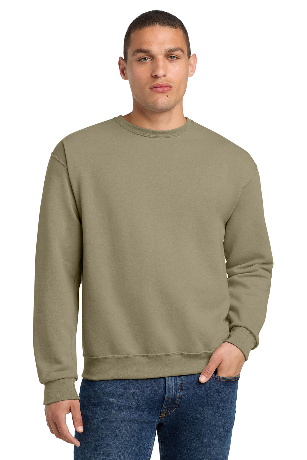 Jerzees 562M NuBlend Crewneck Sweatshirt - Khaki