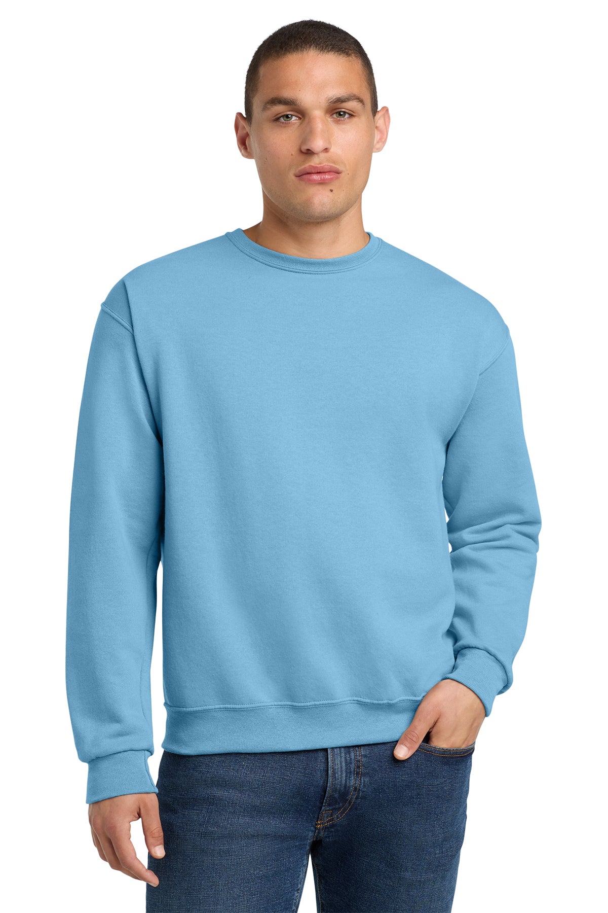 Jerzees 562M NuBlend Crewneck Sweatshirt - Light Blue
