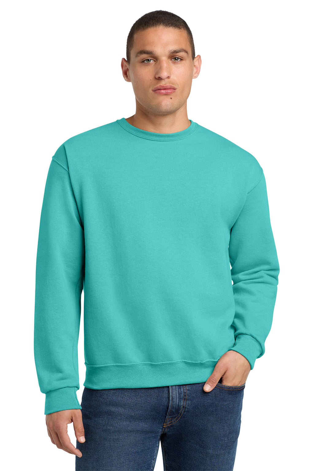Jerzees 562M NuBlend Crewneck Sweatshirt - Scuba Blue