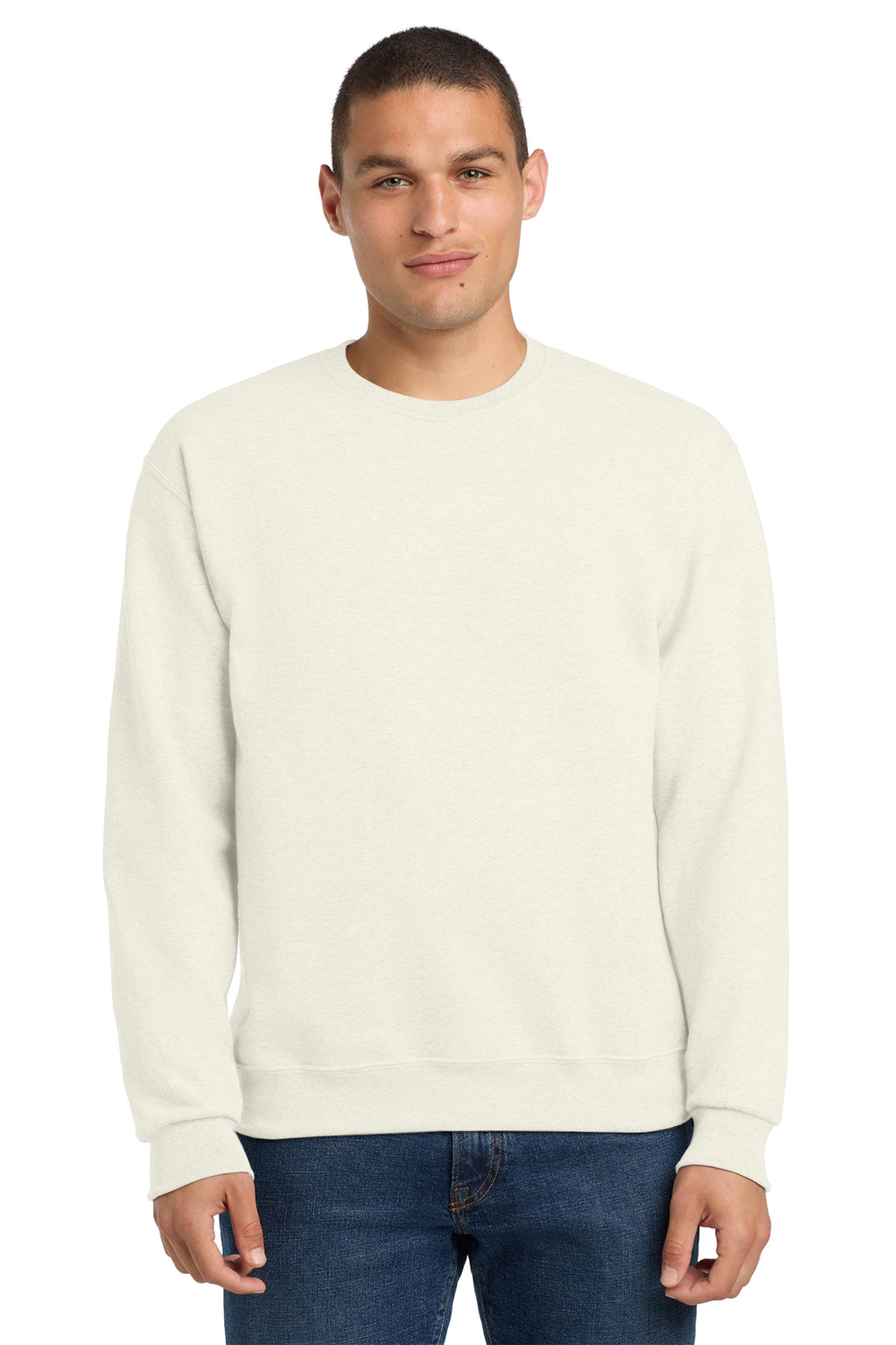 Jerzees 562M NuBlend Crewneck Sweatshirt - Sweet Cream Heather