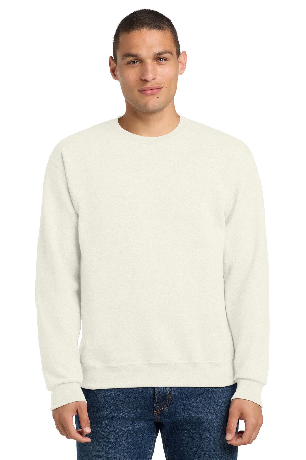 Jerzees 562M NuBlend Crewneck Sweatshirt - Sweet Cream Heather
