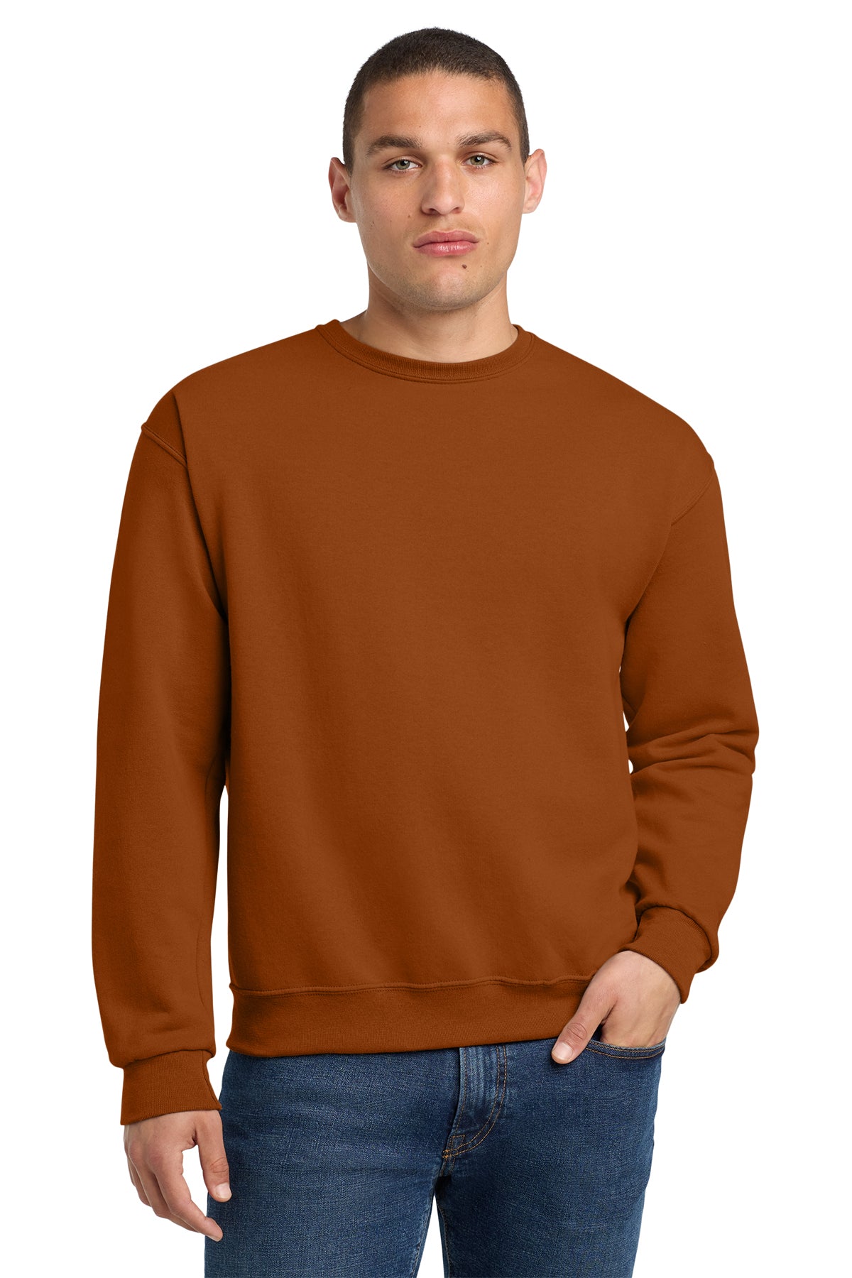 Jerzees 562M NuBlend Crewneck Sweatshirt - True Orange