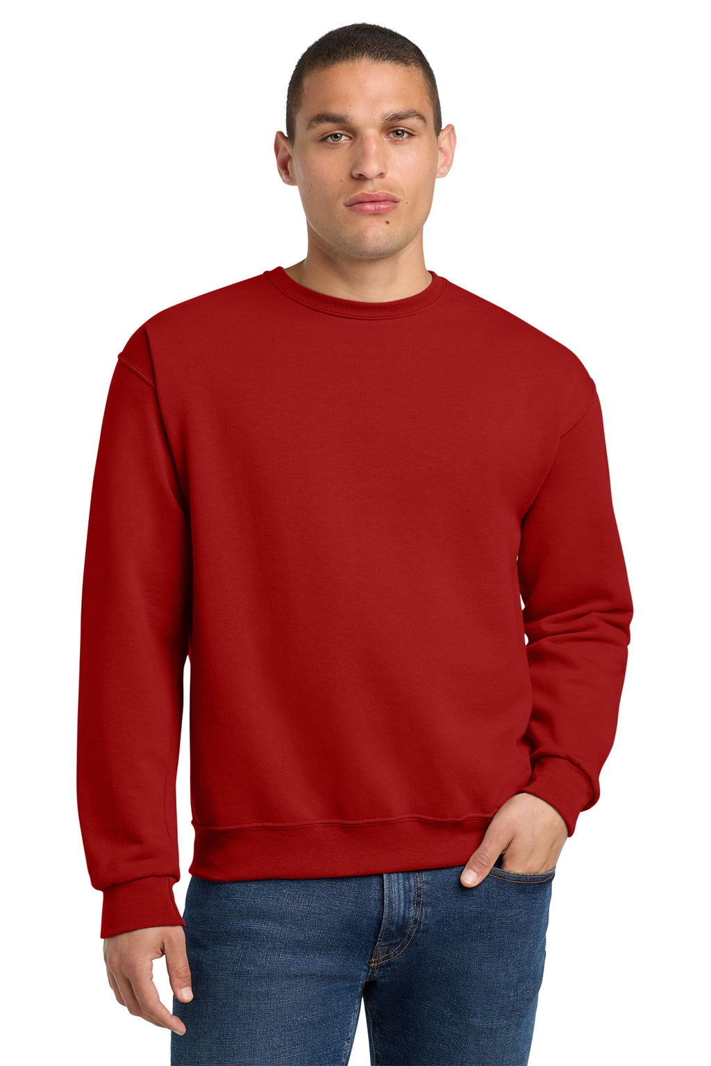 Jerzees 562M NuBlend Crewneck Sweatshirt - True Red