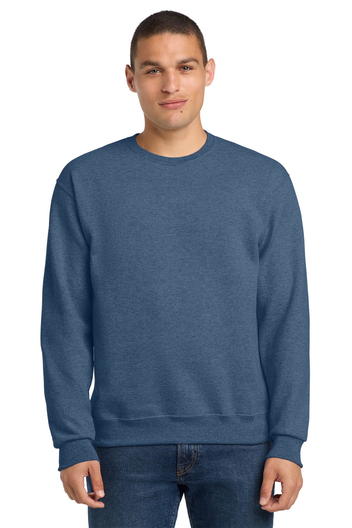Jerzees 562M NuBlend Crewneck Sweatshirt - Vintage Heather Blue