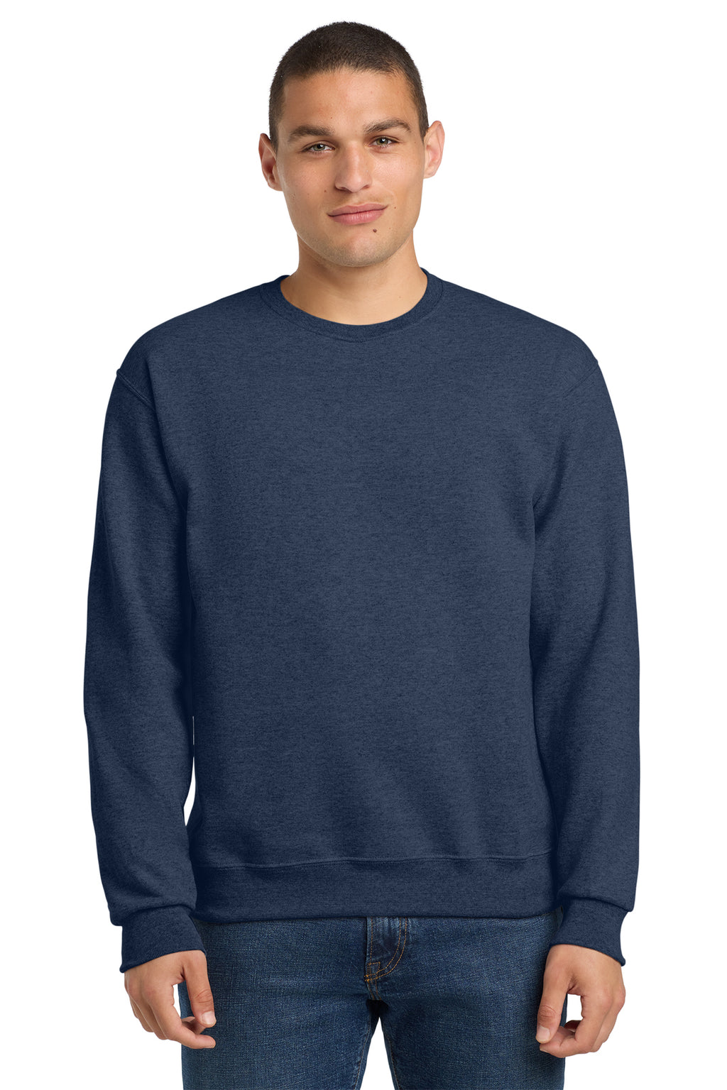 Jerzees 562M NuBlend Crewneck Sweatshirt - Vintage Heather Navy