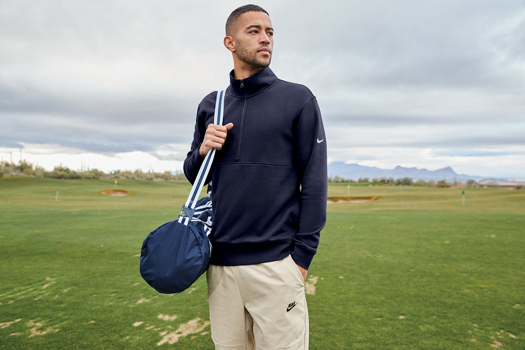 Nike Club Fleece Sleeve Swoosh 1/2-Zip - Midnight Navy