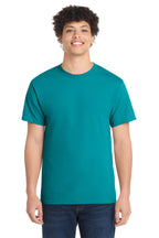 Port & Co Core Cotton Tee - Bright Aqua