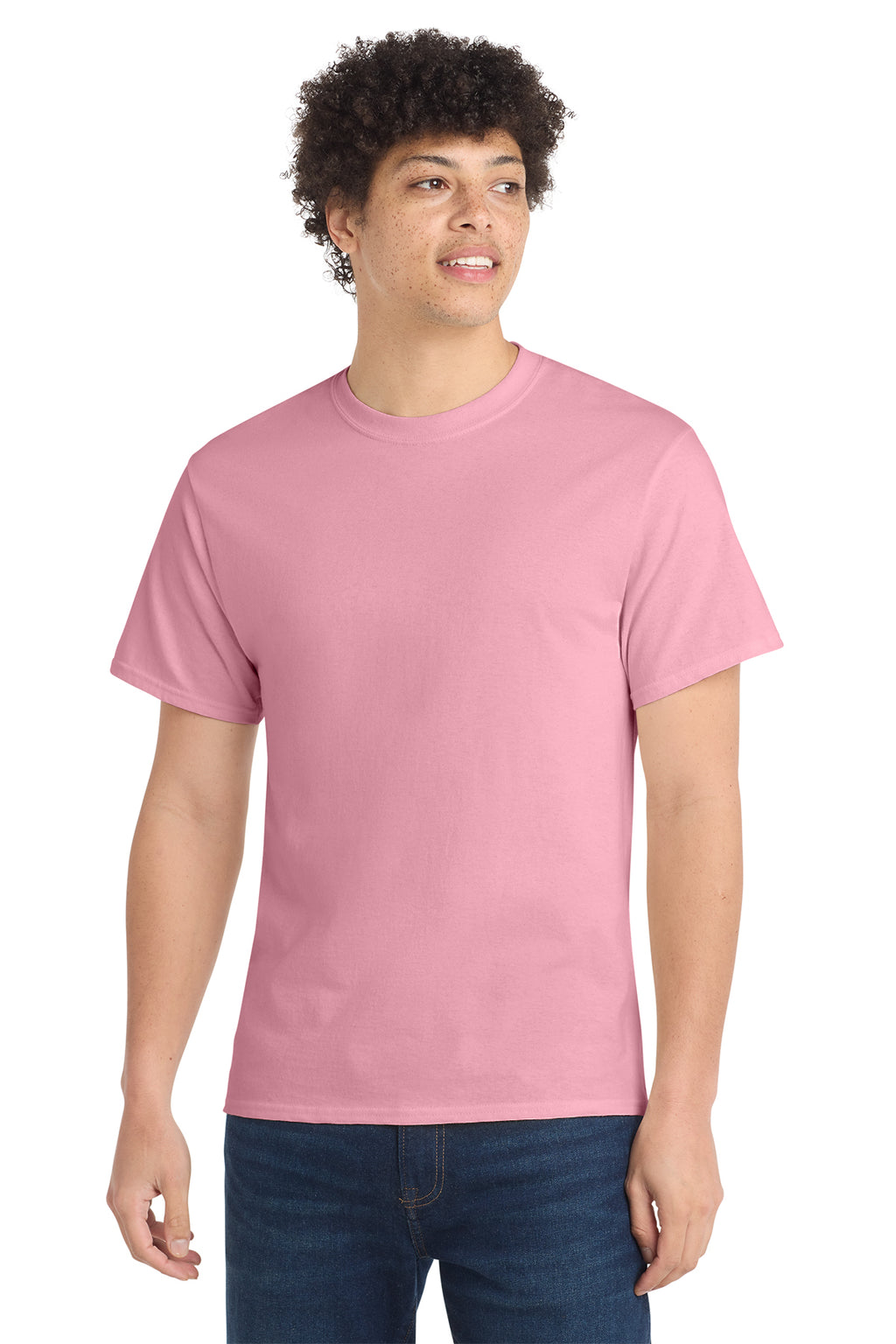 Port & Co Core Cotton Tee - Candy Pink
