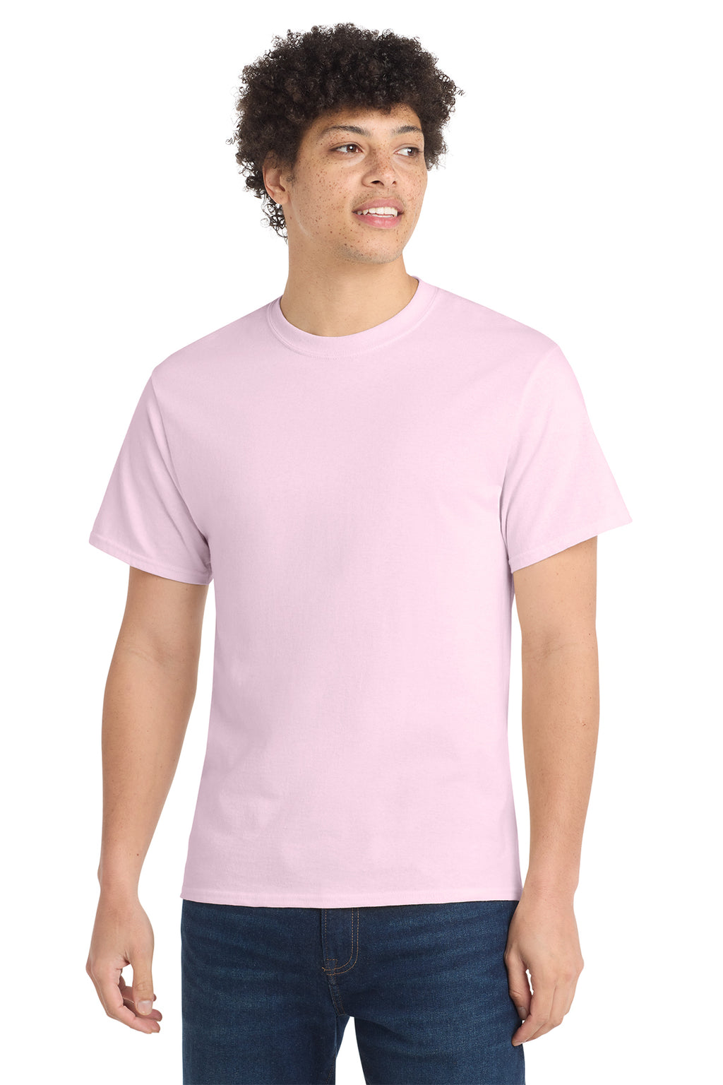 Port & Co Core Cotton Tee - Cherry Blossom