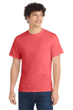Port & Co Core Cotton Tee - Coral