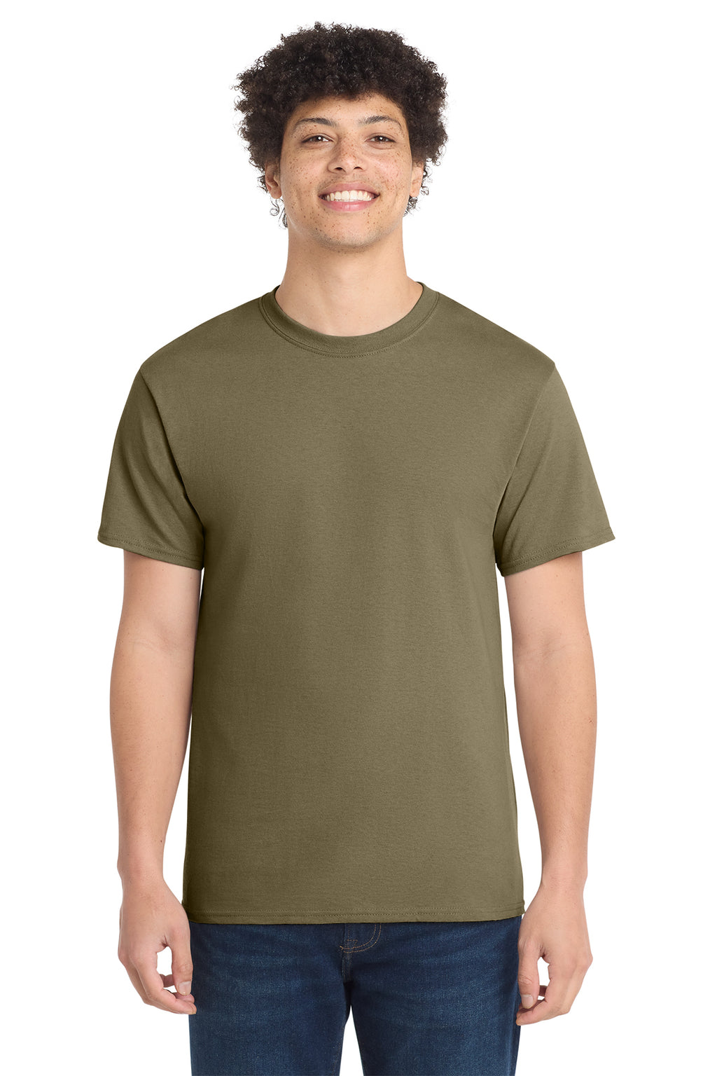 Port & Co Core Cotton Tee - Coyote Brown